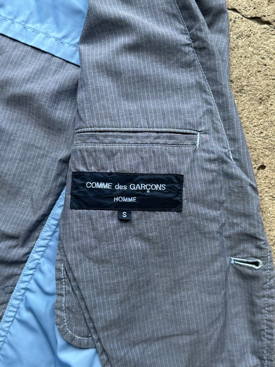 CDG Homme Pinstriped Technical Blazer (S)