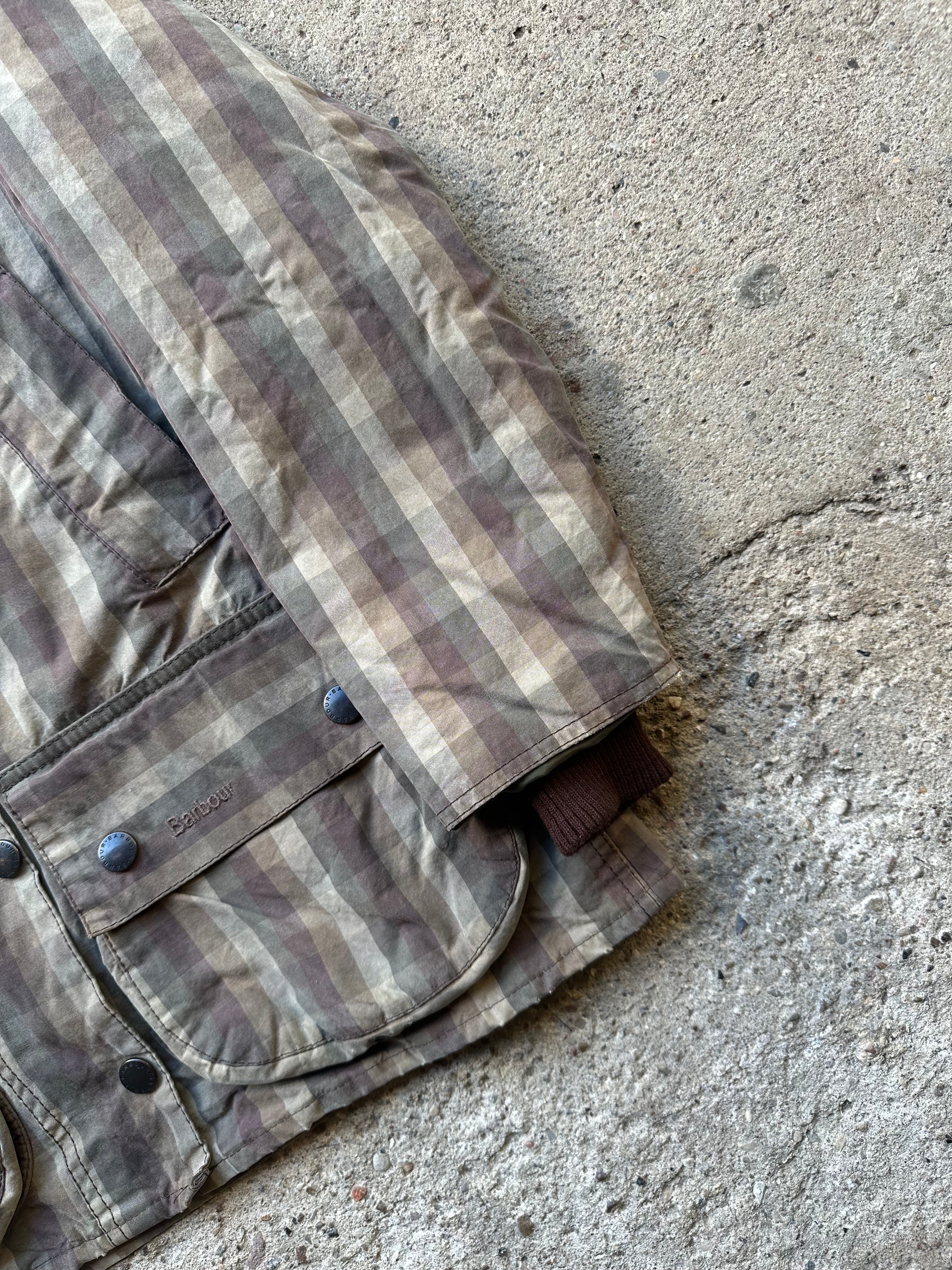 Barbour Plaid Waxed Jacket (S)