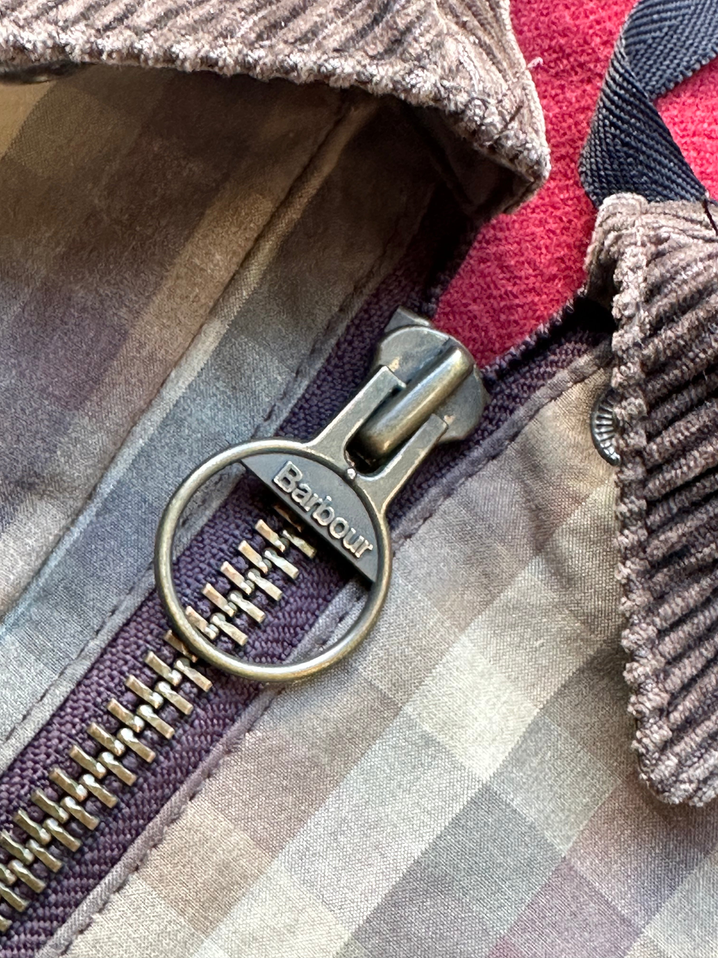 Barbour Plaid Waxed Jacket (S)