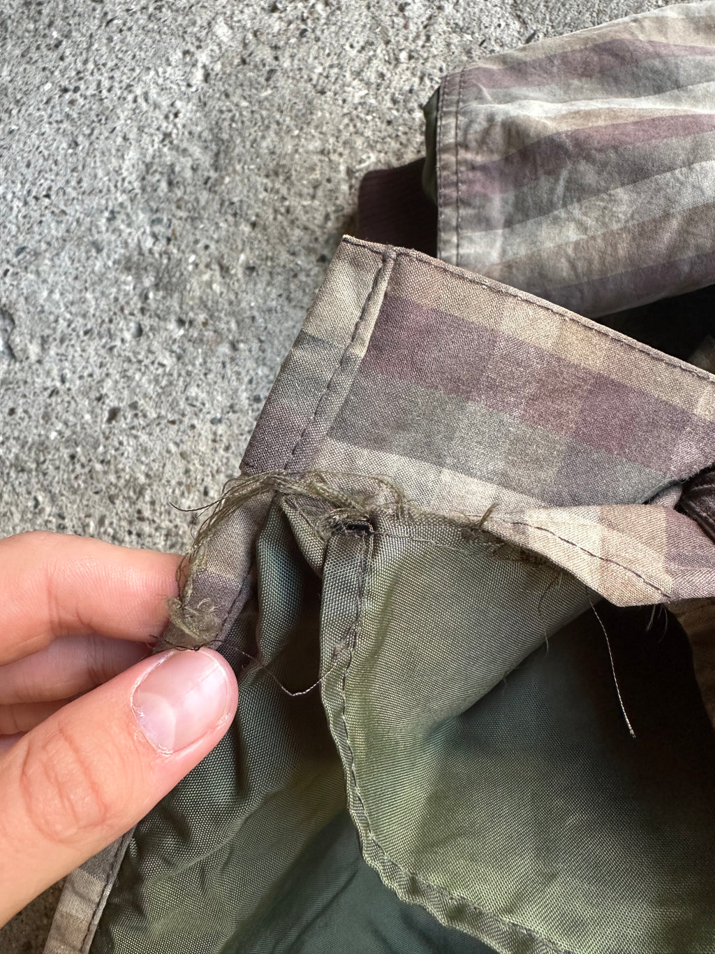 Barbour Plaid Waxed Jacket (S)