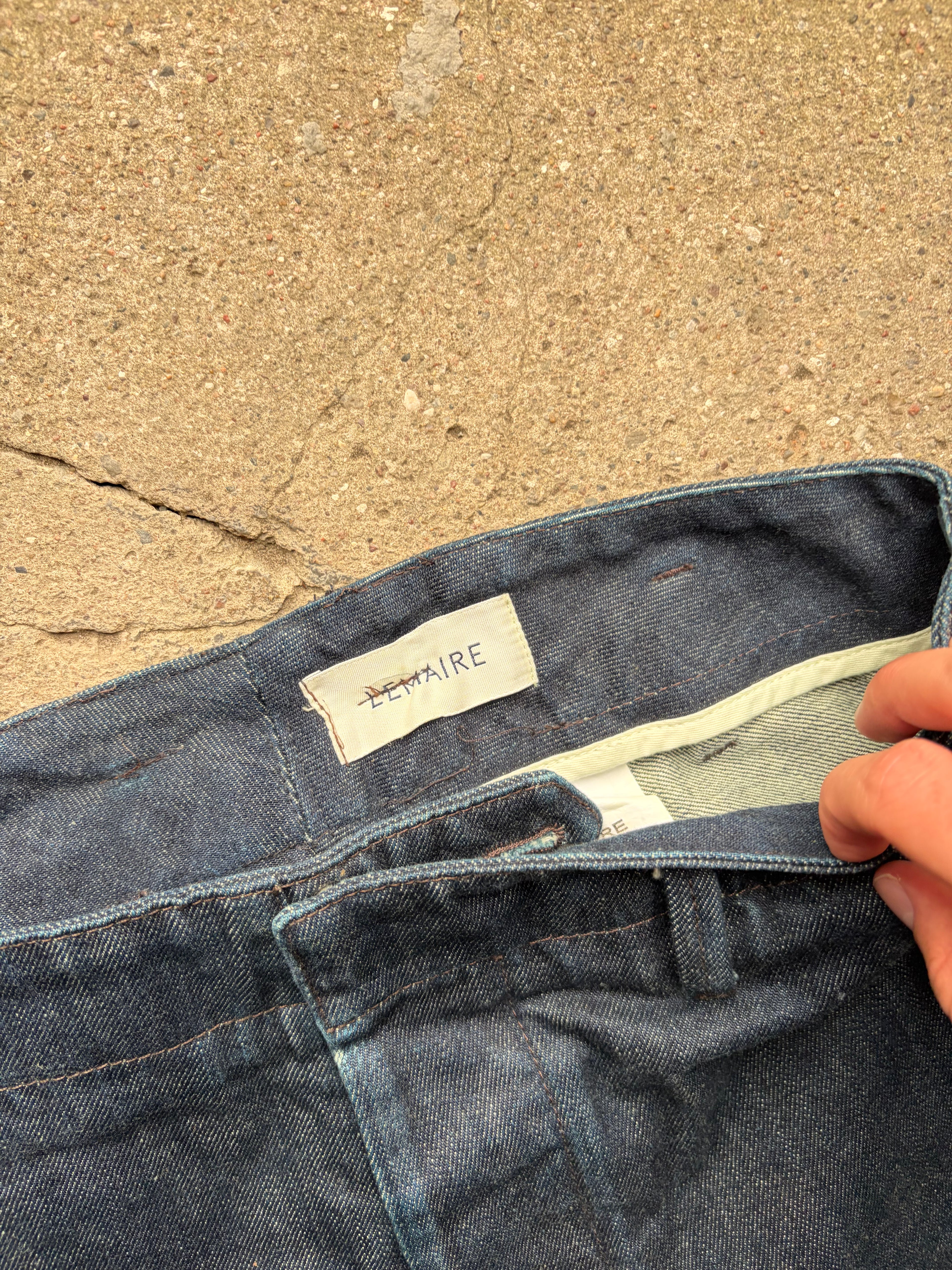 Lemaire Buckle Denim Pants (48)