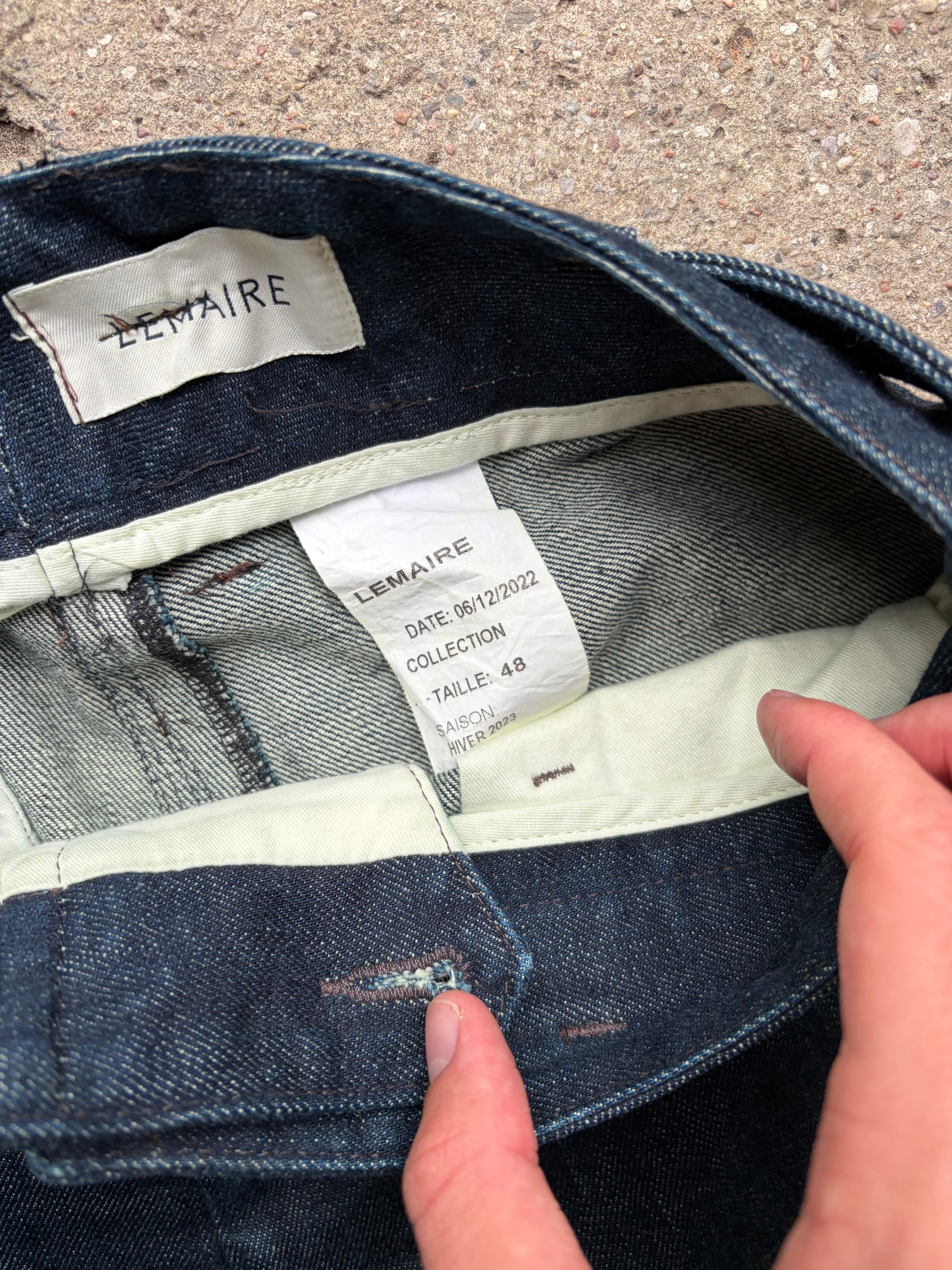Lemaire Buckle Denim Pants (48)