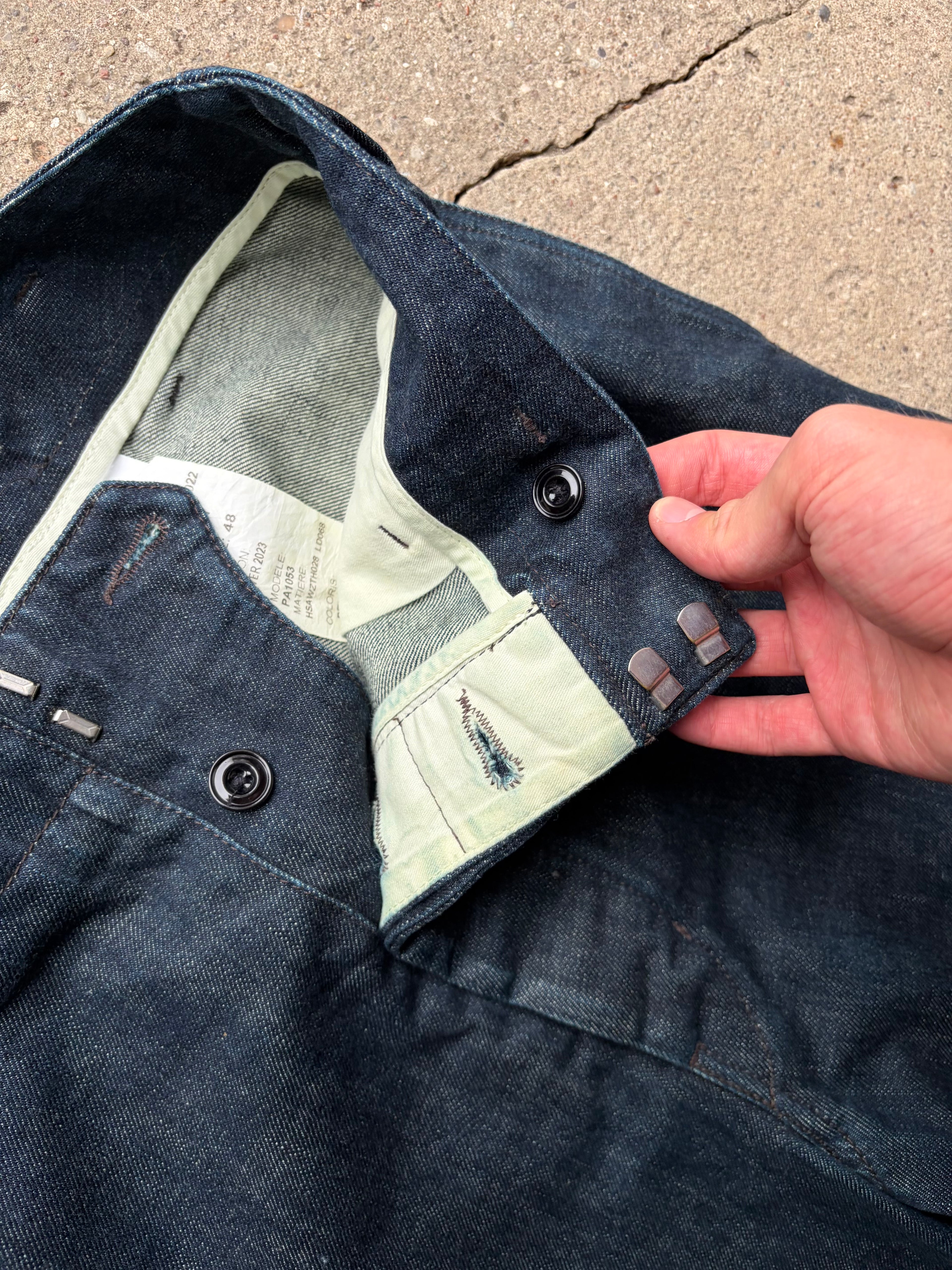 Lemaire Buckle Denim Pants (48)