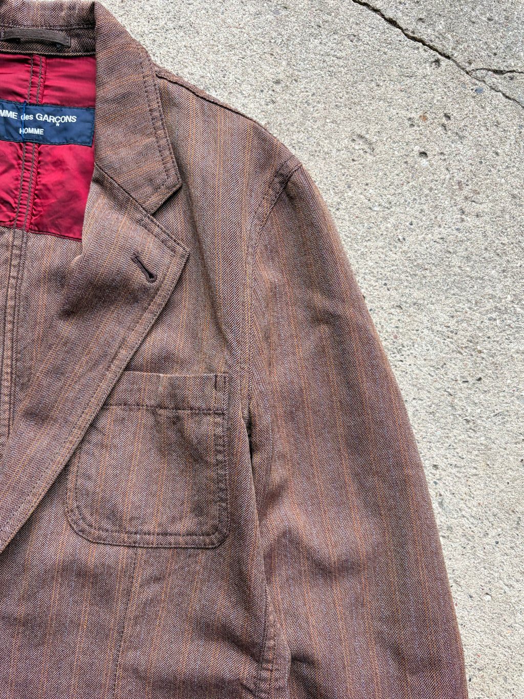 CDG Homme Brown Textured Blazer (M)