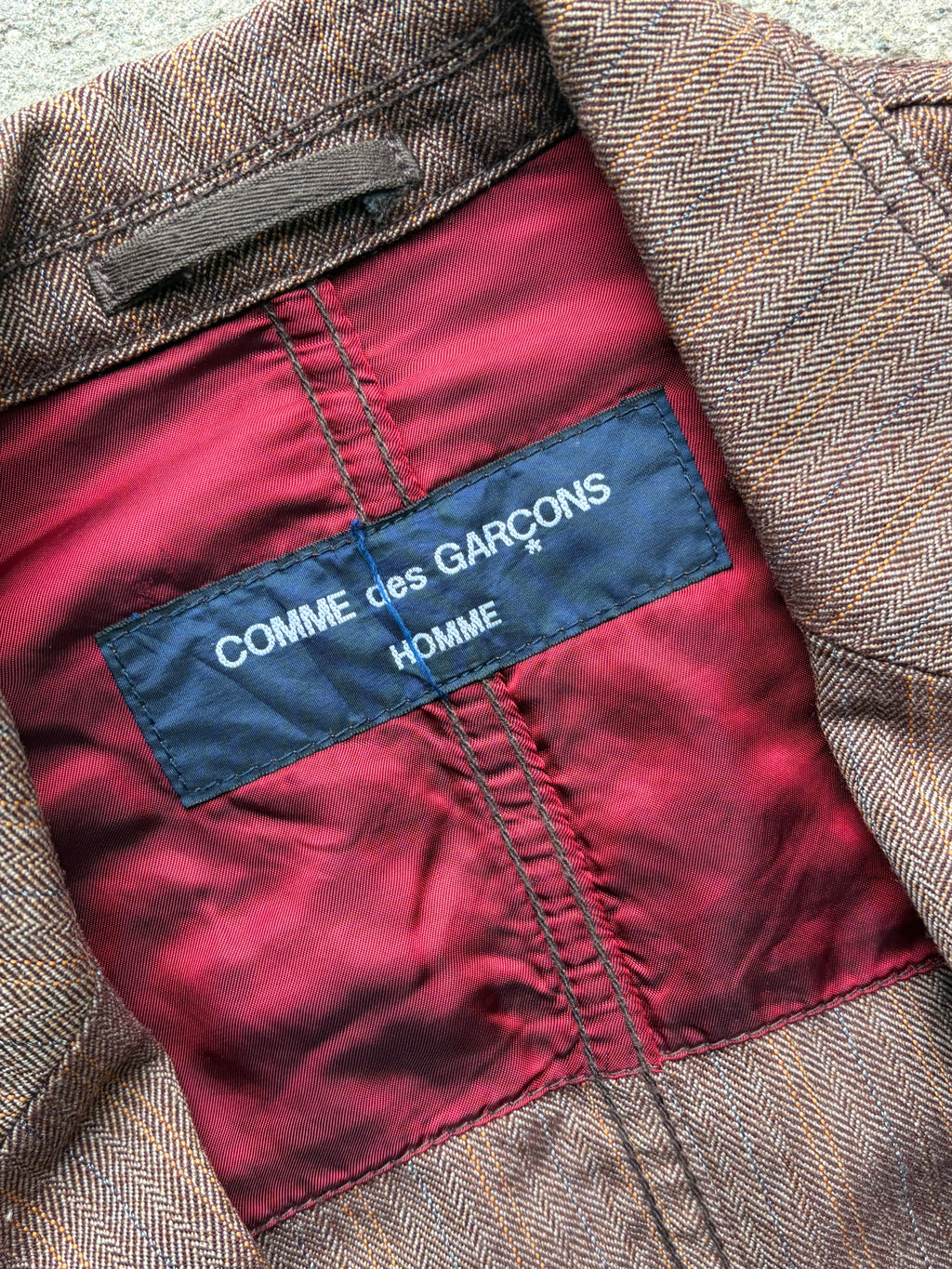 CDG Homme Brown Textured Blazer (M)