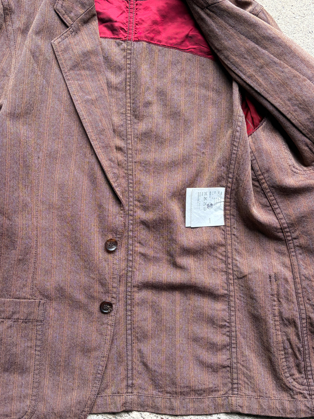 CDG Homme Brown Textured Blazer (M)