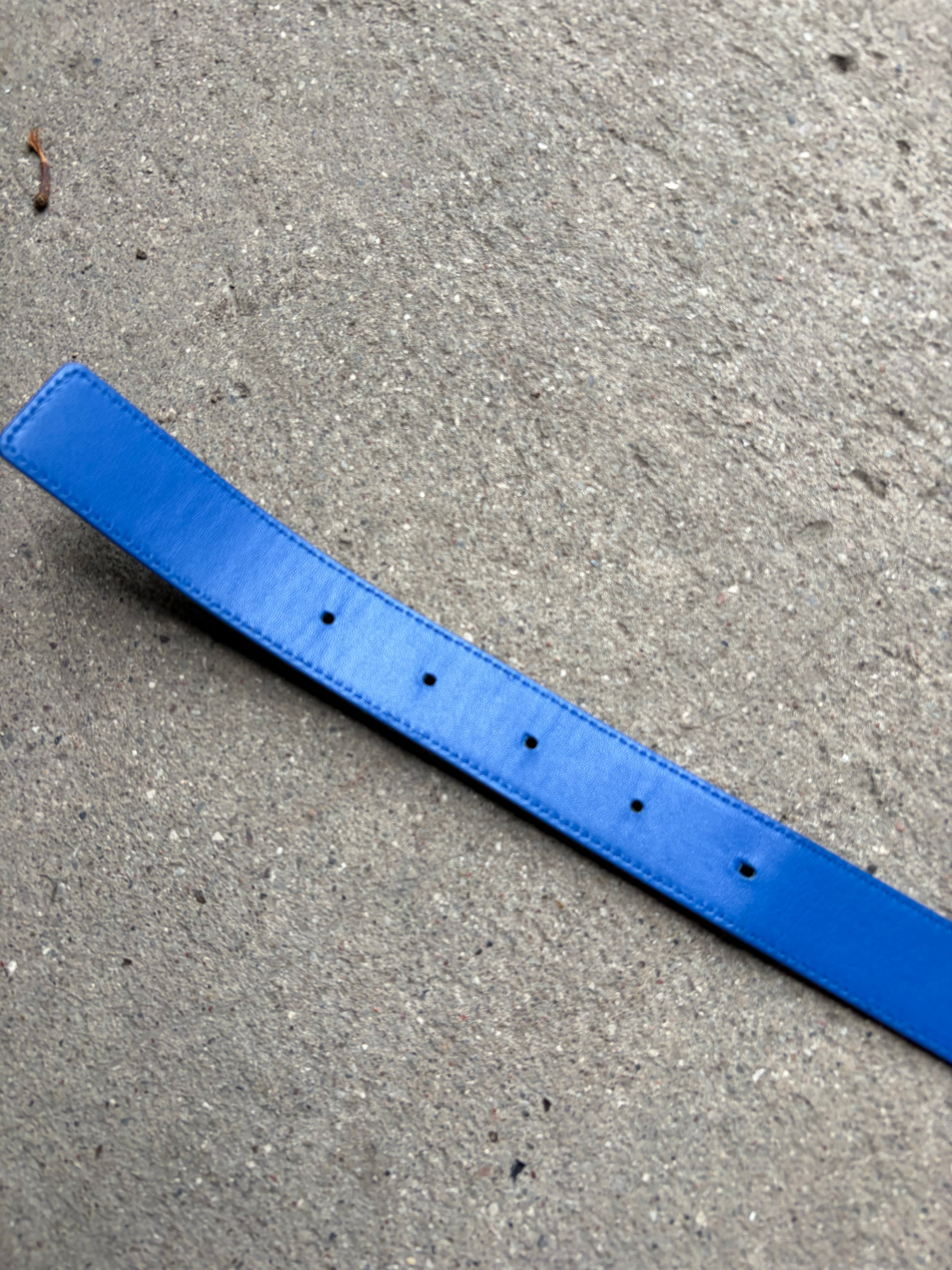 Bottega Veneta Blue Textured Belt (90cm)