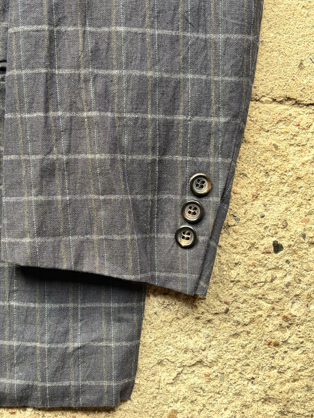 CDG Homme Blue Plaid Blazer (S)