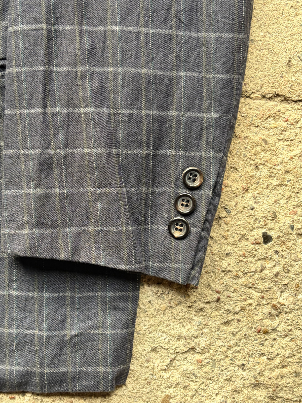 CDG Homme Blue Plaid Blazer (S)