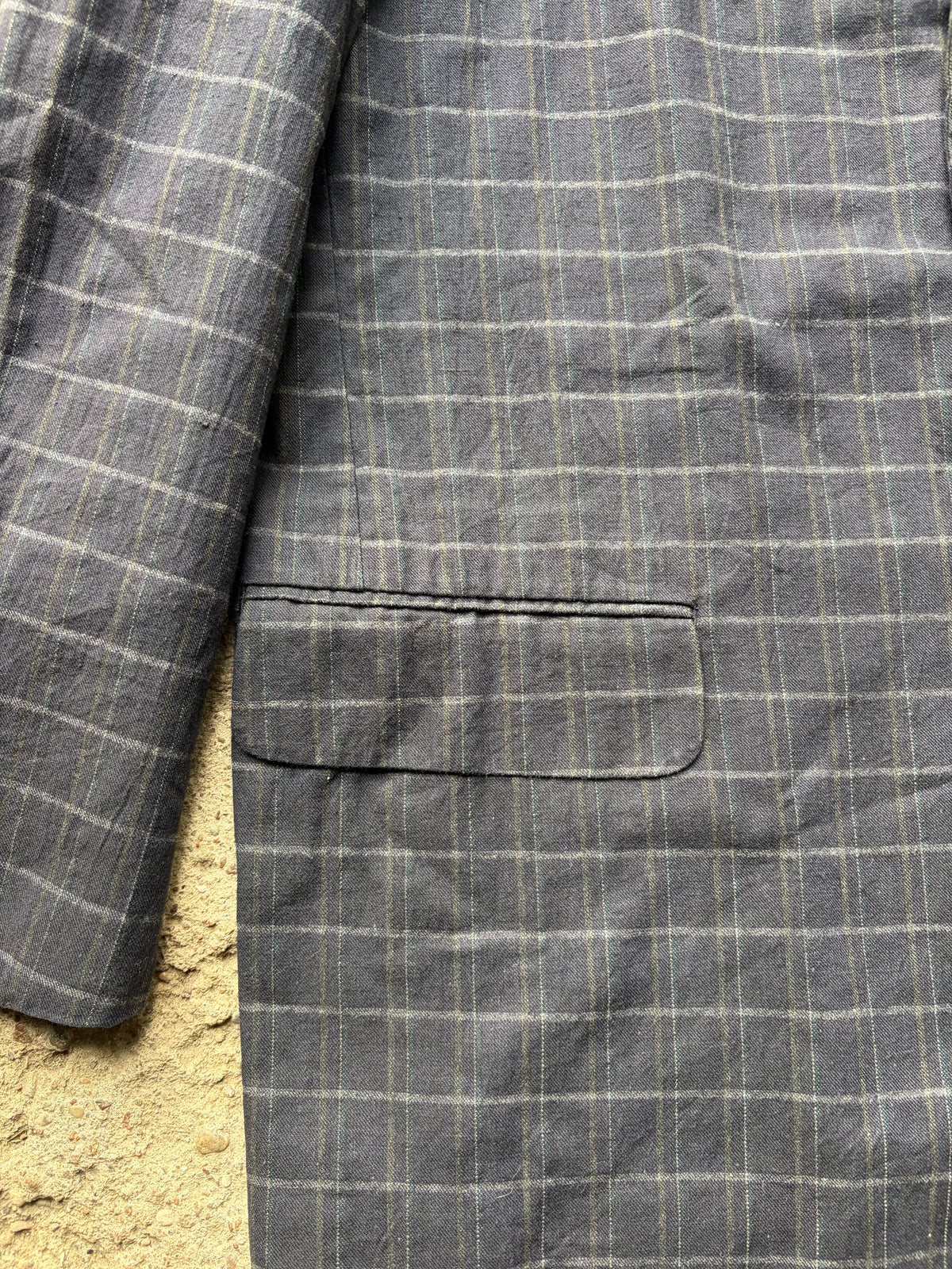 CDG Homme Blue Plaid Blazer (S)