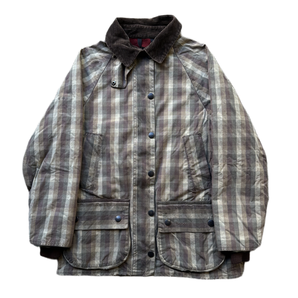 Barbour Plaid Waxed Jacket (S)