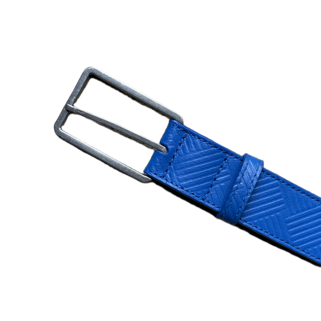 Bottega Veneta Blue Textured Belt (90cm)