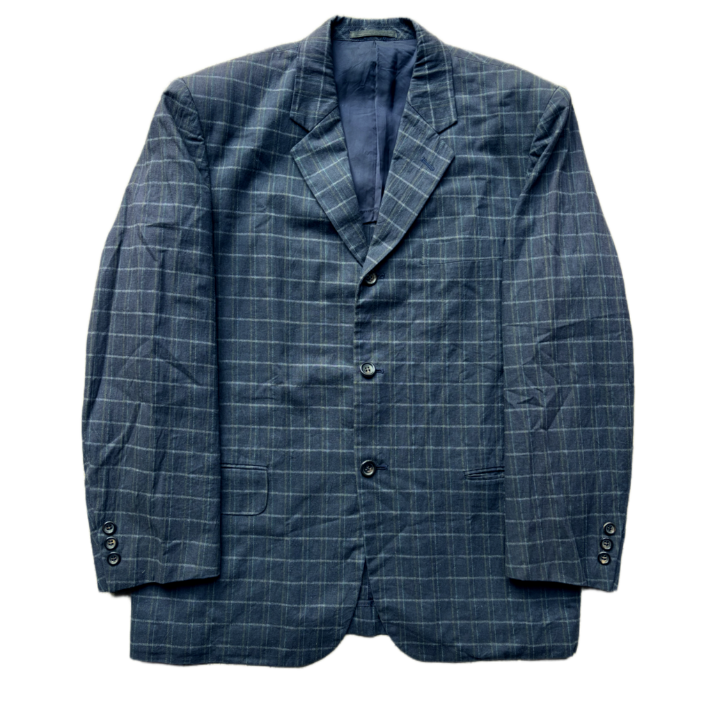 CDG Homme Blue Plaid Blazer (S)