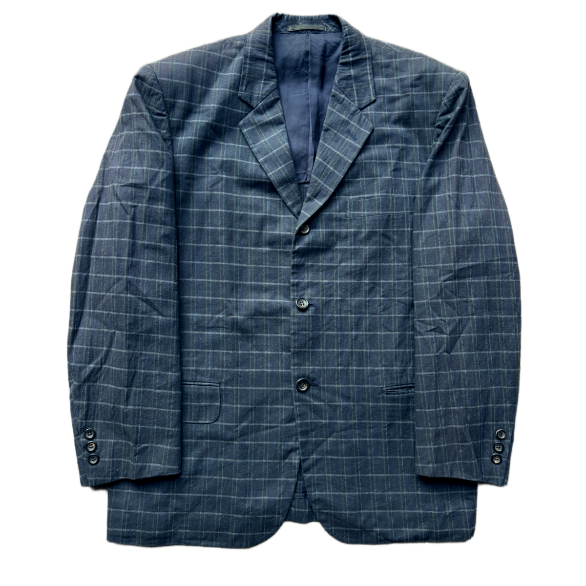 CDG Homme Blue Plaid Blazer (S)