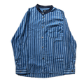 A.P.C Mandarin Collar Blue Stripe Shirt (M)